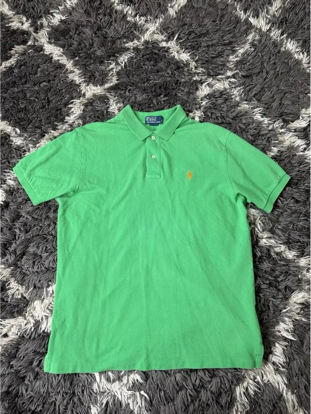 Vintage Polo Ralph Lauren Shirt Men’s Large Green Short Sleeve Singke Stitch